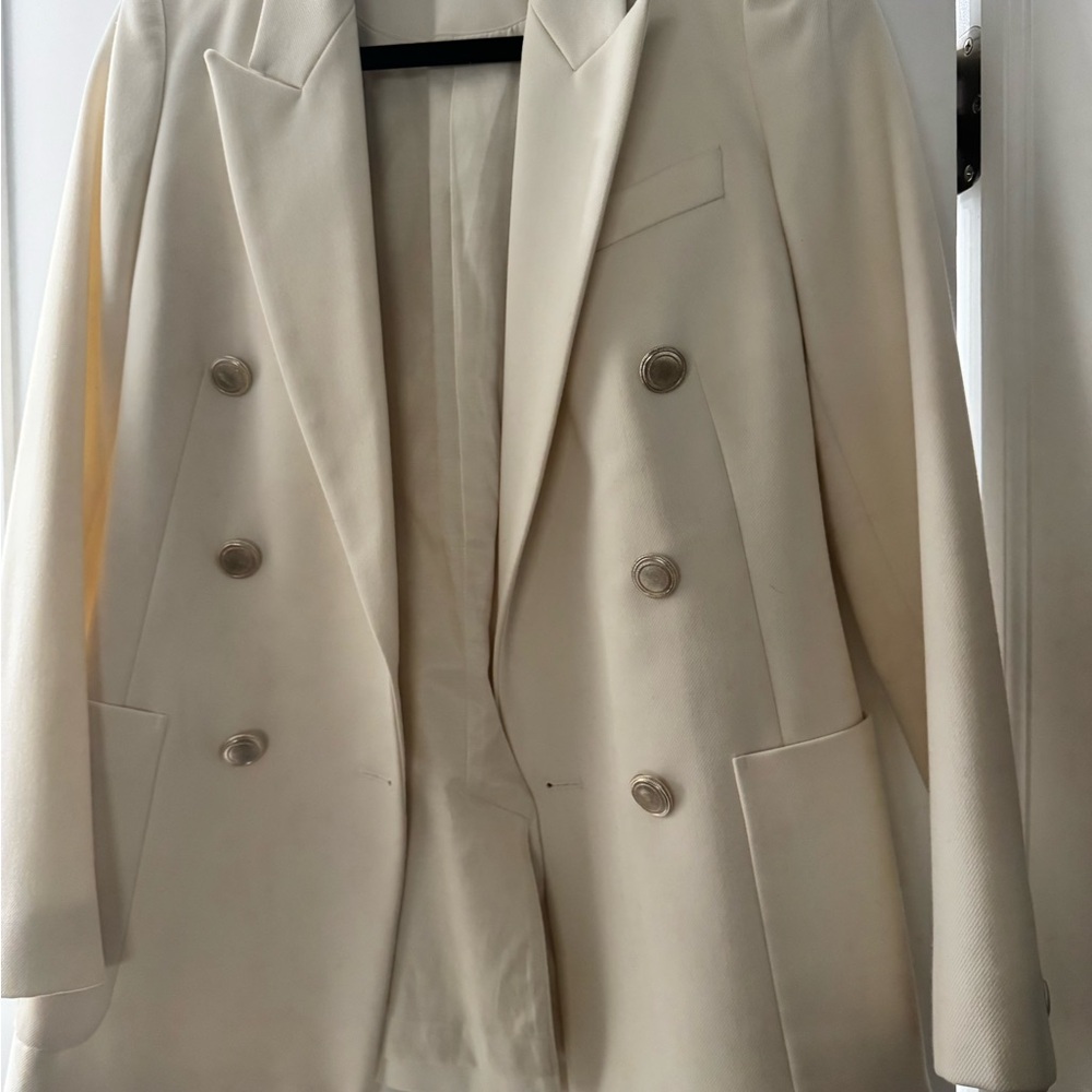 Reiss Cream Double-Breasted Women's Blazer